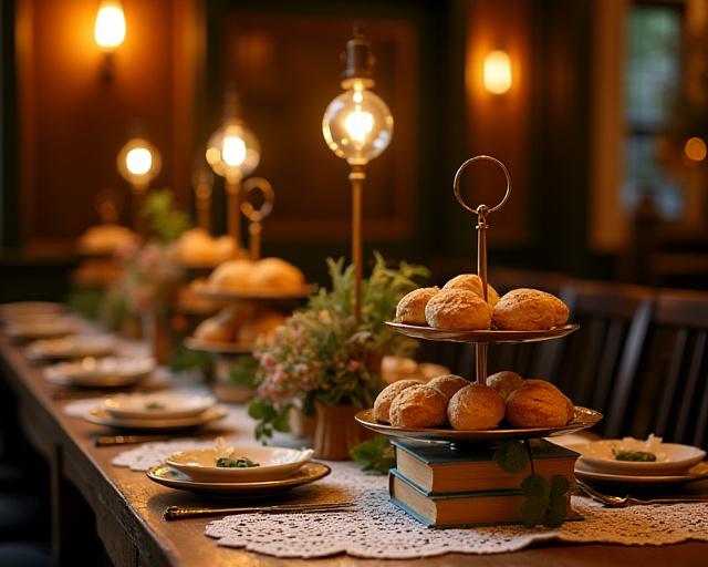 Decoración victoriana industrial para eventos de té