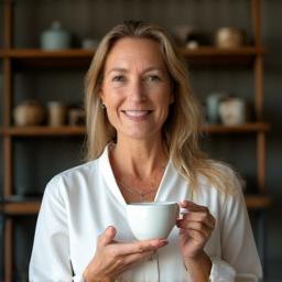 Retrato de fundadora especialista en blending de tés